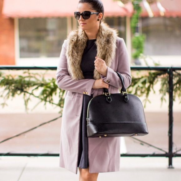 Jennifer Lopez Jackets & Blazers - Jennifer Lopez Long Faux Fur Peacoat